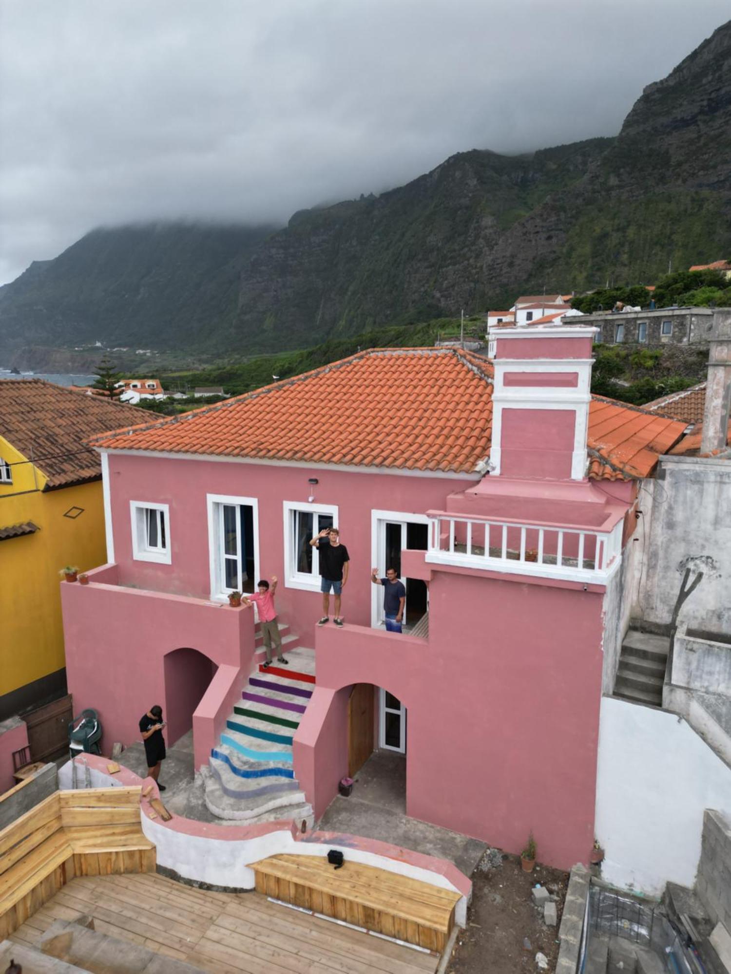 The Pink House Hostel Faja Grande Exterior foto